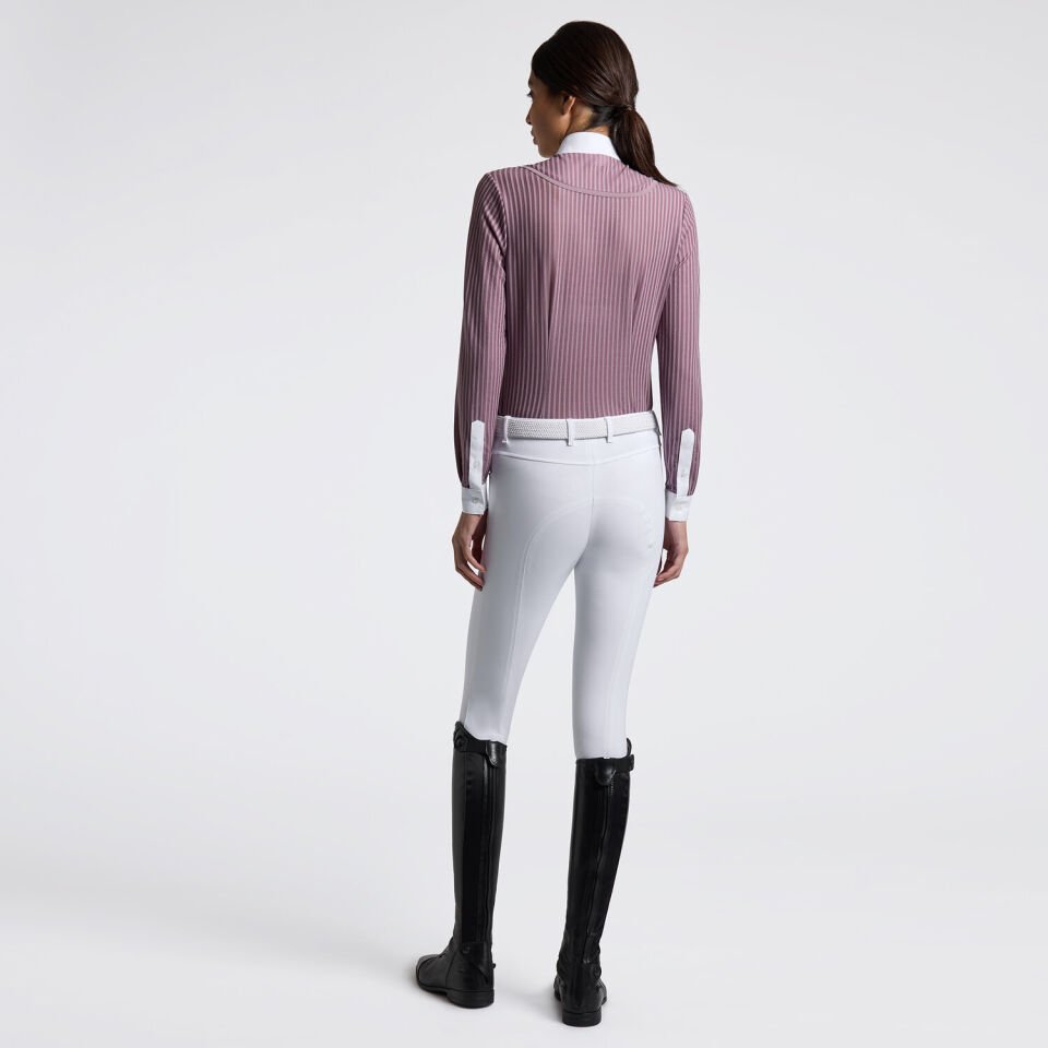 Cavalleria Toscana Women’s Long Sleeve Competition Shirt with Striped Pattern