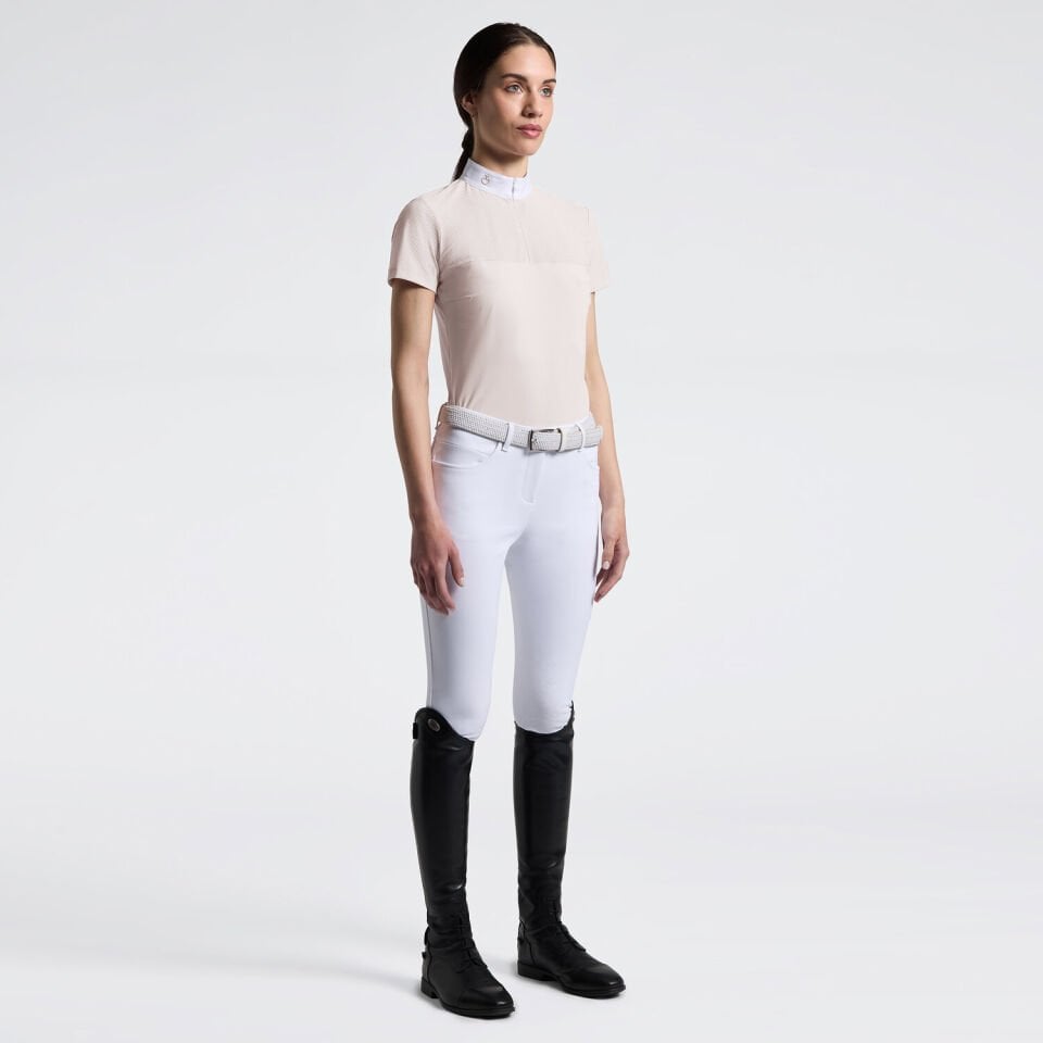 Women's Short Sleeve Perforated Riding Shirt | Cavalleria Toscana