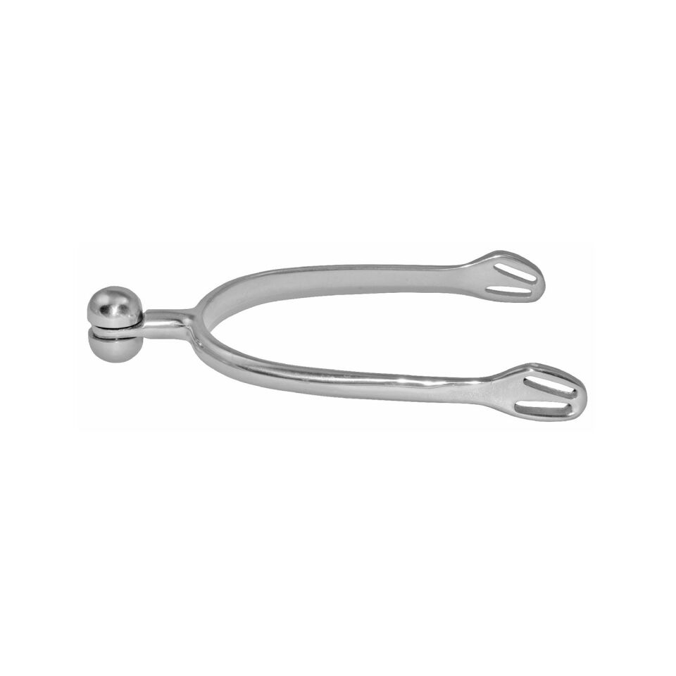 STAINLESS STEEL MEN'S SPURS SOFT TOUCH WITH HORIZONTAL ROTATING HALF MOONS 30MM